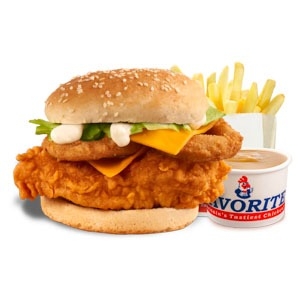 Double Ringer Fillet of Fire Burger Meal